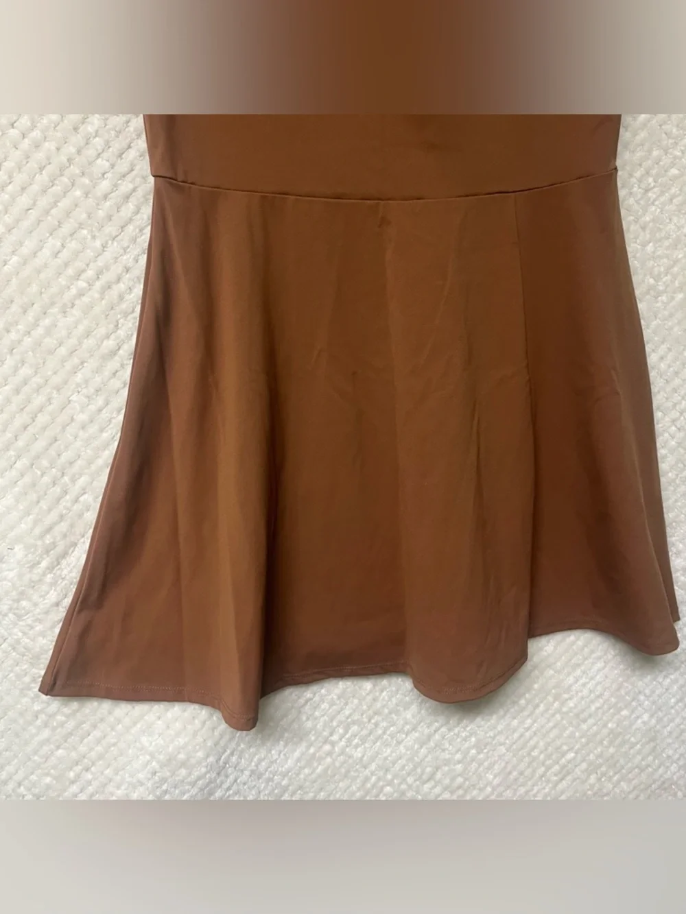 BeryLove A-Line Dress Brown Sleeveless Mini Dress Athletic Material Large NWT - Picture 5 of 13